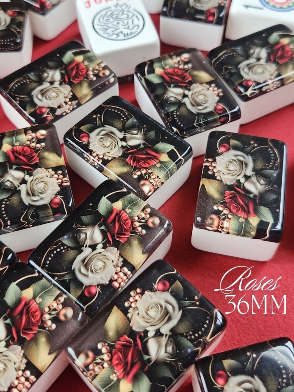 Automatic Mah Jongg Tiles Designer Series - Rose (36MM)
